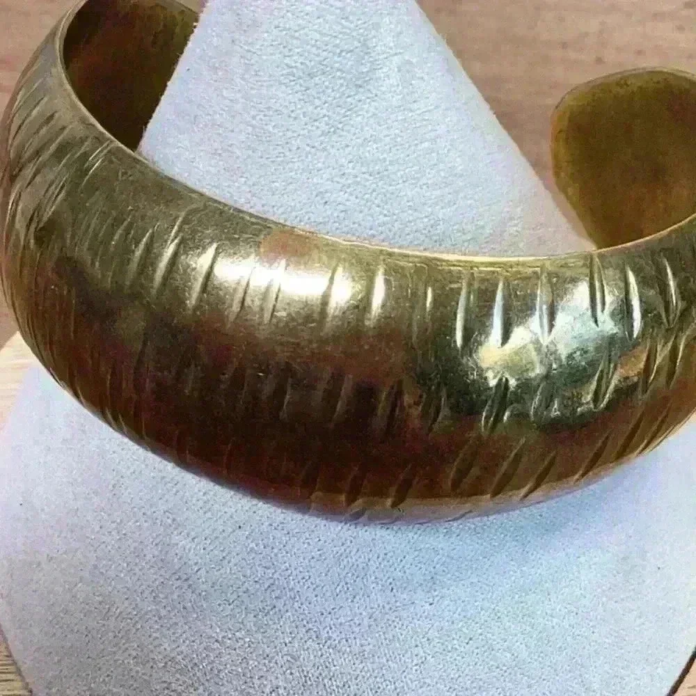 Brass Hammered Cuff Vintage
